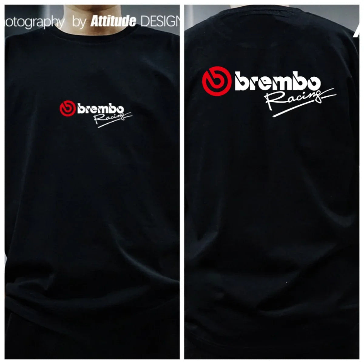 Japan JDM Brembo Brake T-shirt Breathable Sweat Absorption Short-sleeved Men's and Women's T-shirt Motorcycle T-shirt