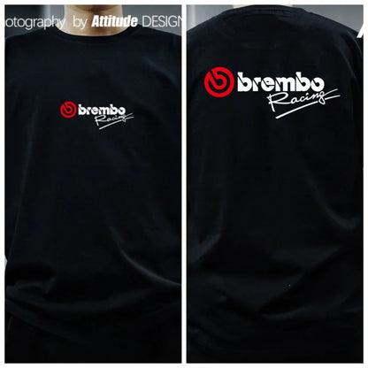Japan JDM Brembo Brake T-shirt Breathable Sweat Absorption Short-sleeved Men's and Women's T-shirt Motorcycle T-shirt