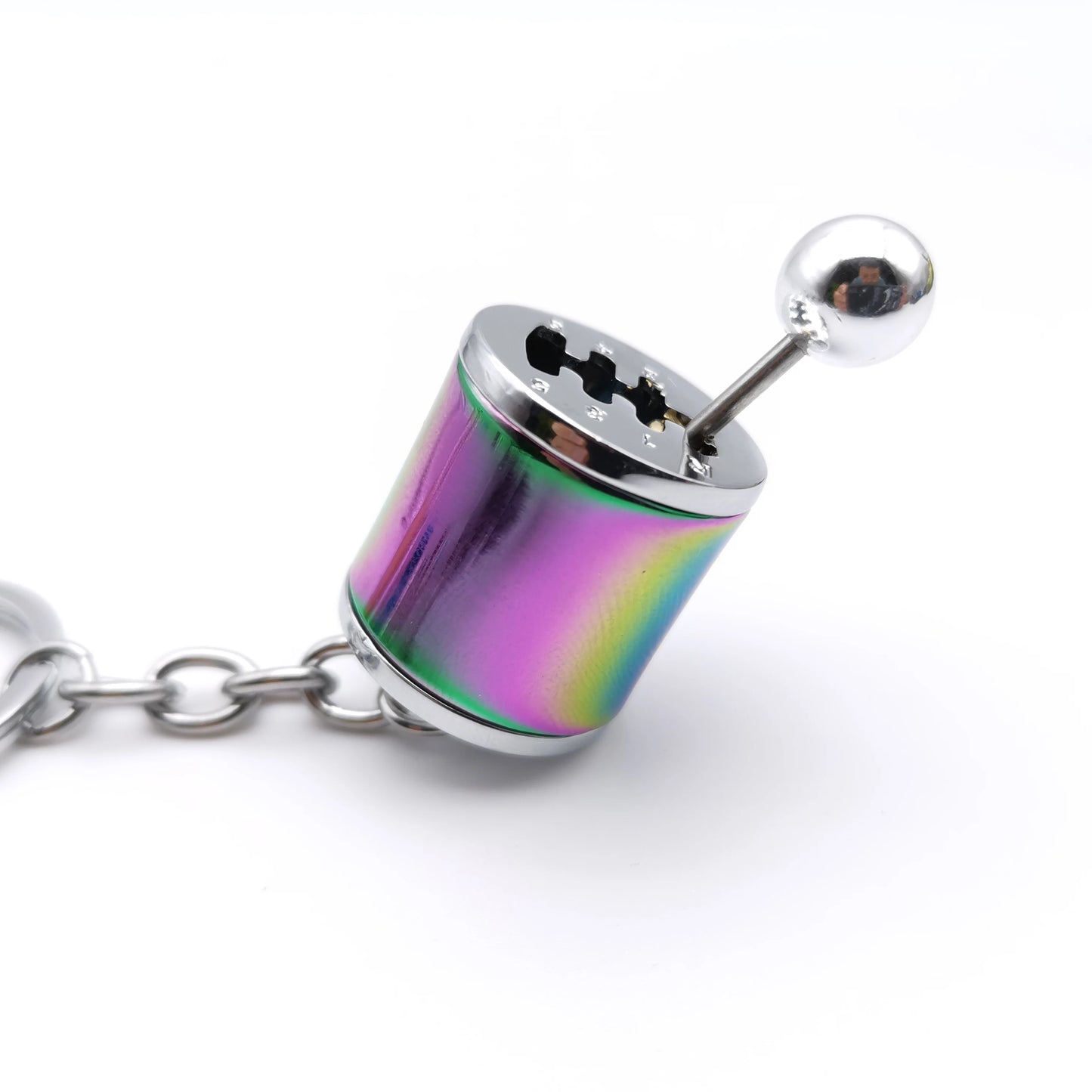 NEO Chrome Car Parts Keychain Metal Keyring Wheel Hub Nitrogen Gas Bottle Shock Absorber Key Chain Whistle Turbine Auto Interior