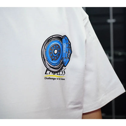 Japan JDM Modified Car Endless Brake T-shirt Breathable Sweat Absorption Short-sleeved Men's and Women's T-shirt Motorcycle T