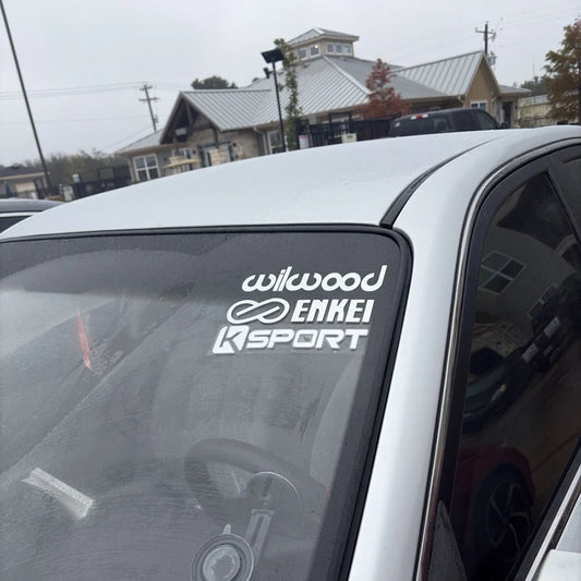 Random 12pcs Car Window Stickers Set Car Body Bumper Racing Sponsor Vinyl Decals for JDM Style