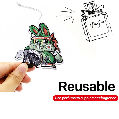 Newest JDM Car Air Freshener Hanging Car Rear View Solid Paper Turbo Brake Disc Shock Absorber Car Diffuser Interior Accessories