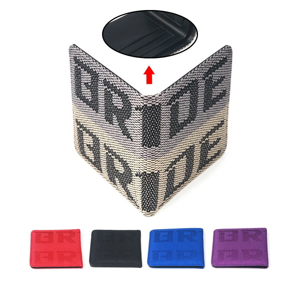 JDM Style Bride Wallet Racing Fabric Canvas Wallet Key Case Racing Auto Wallet Decoration Accessories