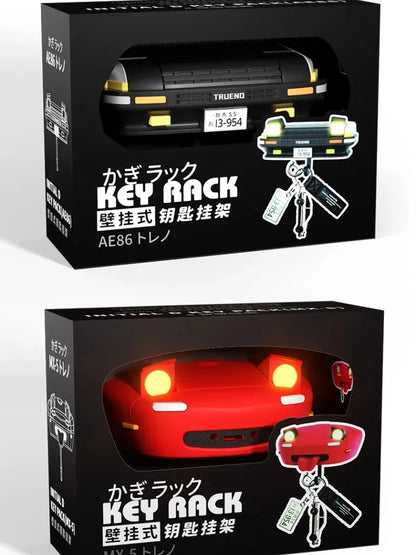 New Car Open Headlight Key Holder Light Wall Mount Keychain Holder Key Hooks Entrance Keyholder Ae86 Car Key Hangers Decoration