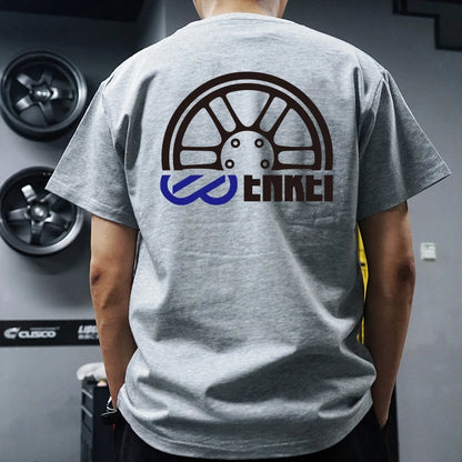 Japanese JDM Modified Car ENKEI Wheel Forged Spinning RPF1 Short-sleeved T-shirt Culture Shirt  Motorcycle