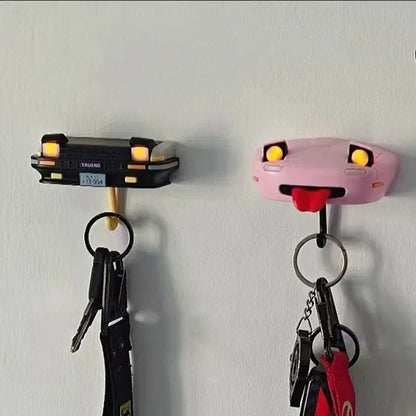 New Car Open Headlight Key Holder Light Wall Mount Keychain Holder Key Hooks Entrance Keyholder Ae86 Car Key Hangers Decoration