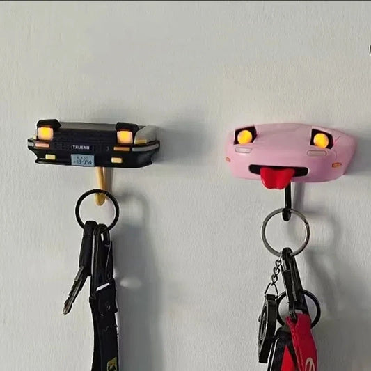 New Car Open Headlight Key Holder Light Wall Mount Keychain Holder Key Hooks Entrance Keyholder Ae86 Car Key Hangers Decoration