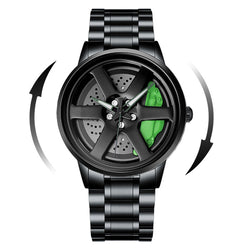 VA VA VOOM Sports Car Watch Fashionable Rotating Dial Stainless Steel Strap 3Bar Waterproof Quartz Movement Watches reloj hombre