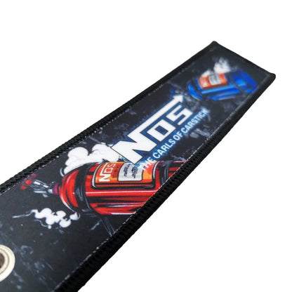 JDM Initial D Embroidery Keyring Car Keychain Key Tag Lanyard Refit Gift Red Sun Racing Team Motorcycle Key Chain Accessories