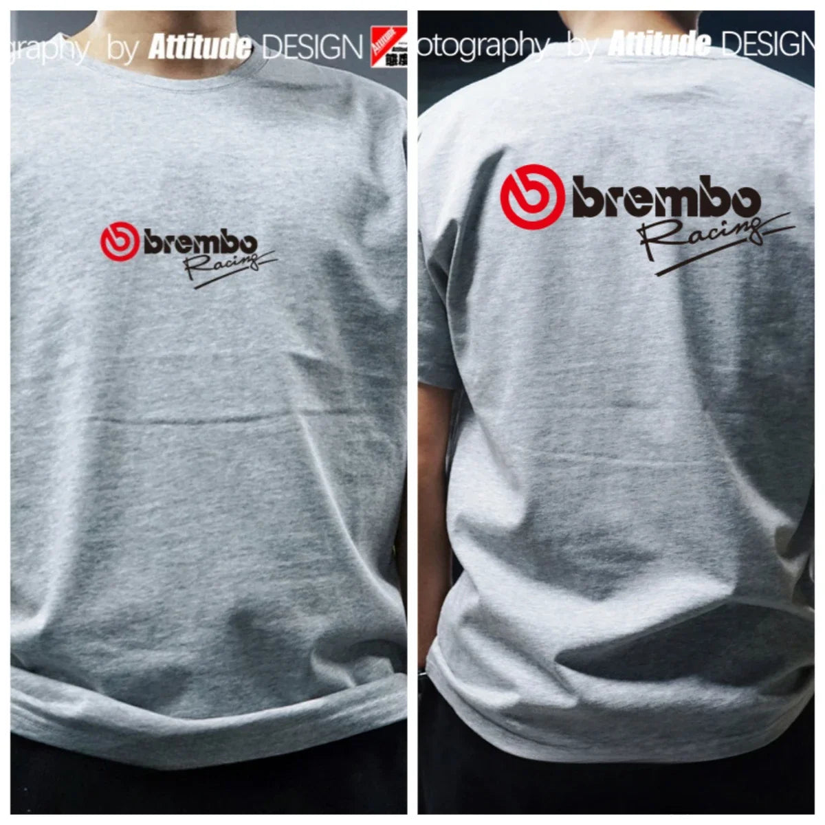Japan JDM Brembo Brake T-shirt Breathable Sweat Absorption Short-sleeved Men's and Women's T-shirt Motorcycle T-shirt
