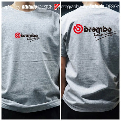 Japan JDM Brembo Brake T-shirt Breathable Sweat Absorption Short-sleeved Men's and Women's T-shirt Motorcycle T-shirt