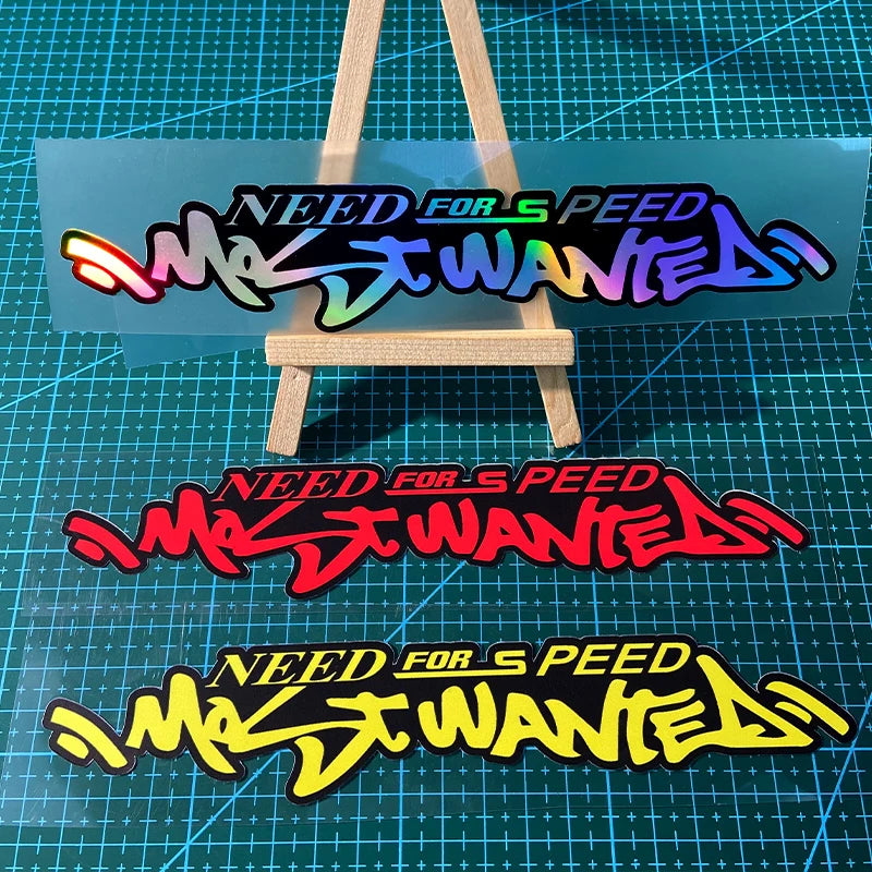 2PCS NEED FOR SPEED Waterproof Motorcycle Stickers for Motorbike Fuel Tank Scooter Body Car Window Decor Sunscreen Vinyl Decals