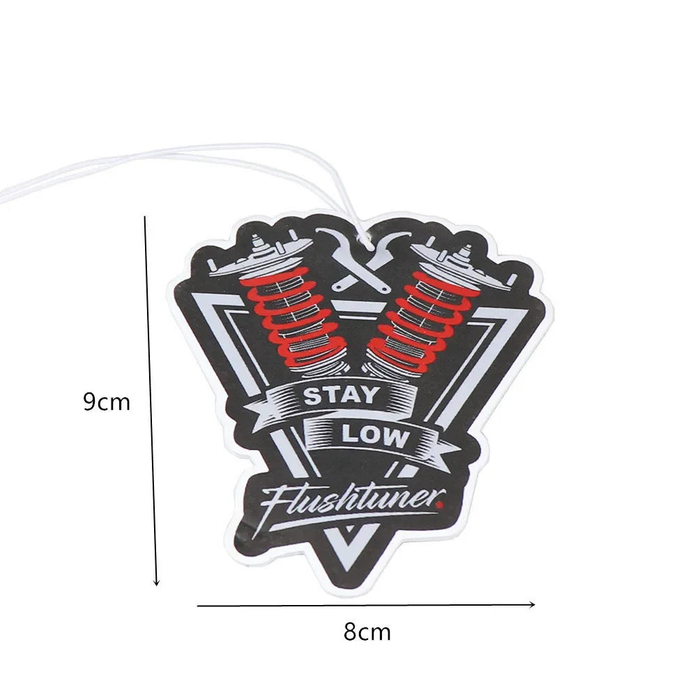 JDM Car Air Freshener Hanging Rearview Mirror Perfume Flavoring Turbo Brake Disc Shock Absorber Solid Paper Diffuser Accessories