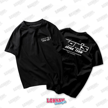 JDM Culture Spirit F-Field Racing Sponsor Printed Short Sleeve Motorcycle Graphic Breathable Casual Men's T-shirt