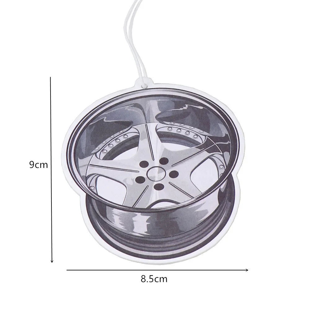 JDM Car Air Freshener Hanging Rearview Mirror Perfume Flavoring Turbo Brake Disc Shock Absorber Solid Paper Diffuser Accessories
