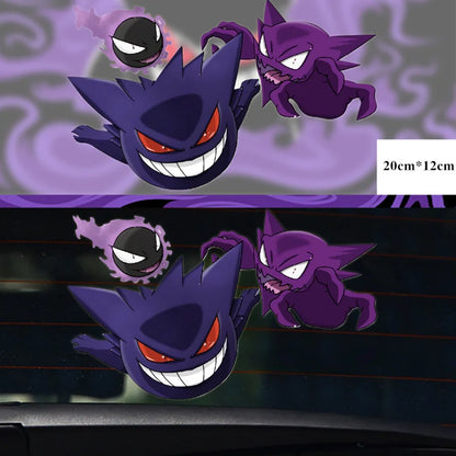 Pokemon Anime Car Sticker Gengar Anime Sticker Waterproof Sunscreen Laptop Sticker Trunk Sticker Wall Decals