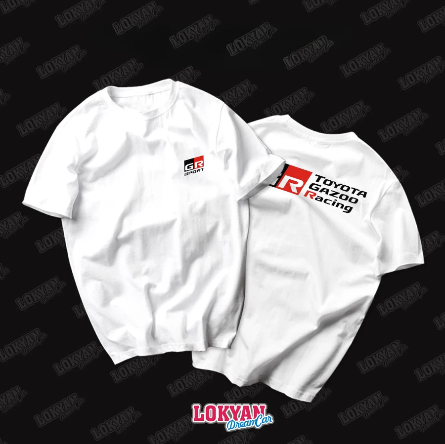 JDM Culture Spirit F-Field Racing Sponsor Printed Short Sleeve Motorcycle Graphic Breathable Casual Men's T-shirt