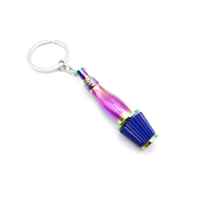 NEO Chrome Car Parts Keychain Metal Keyring Wheel Hub Nitrogen Gas Bottle Shock Absorber Key Chain Whistle Turbine Auto Interior