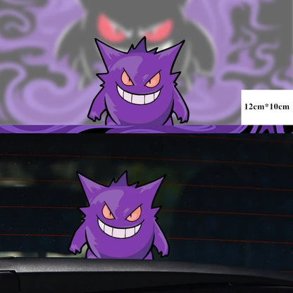 Pokemon Anime Car Sticker Gengar Anime Sticker Waterproof Sunscreen Laptop Sticker Trunk Sticker Wall Decals