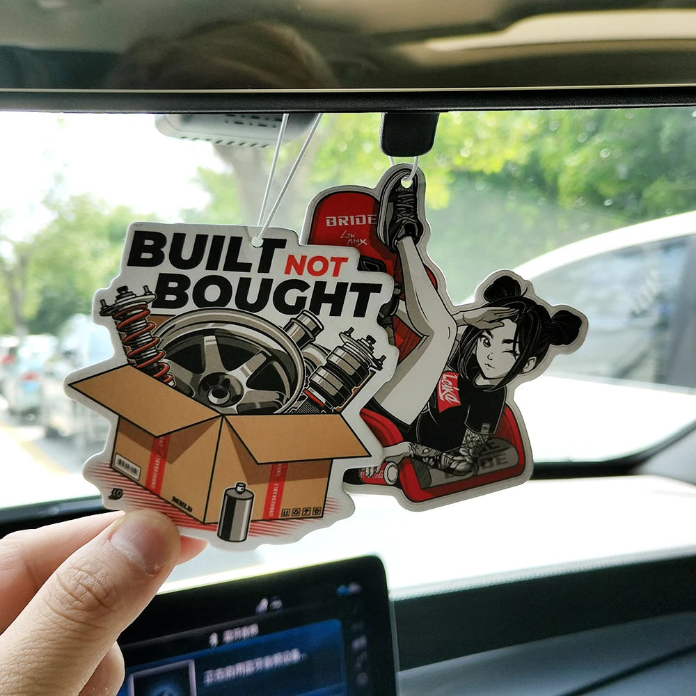 Newest JDM Car Air Freshener Hanging Car Rear View Solid Paper Turbo Brake Disc Shock Absorber Car Diffuser Interior Accessories