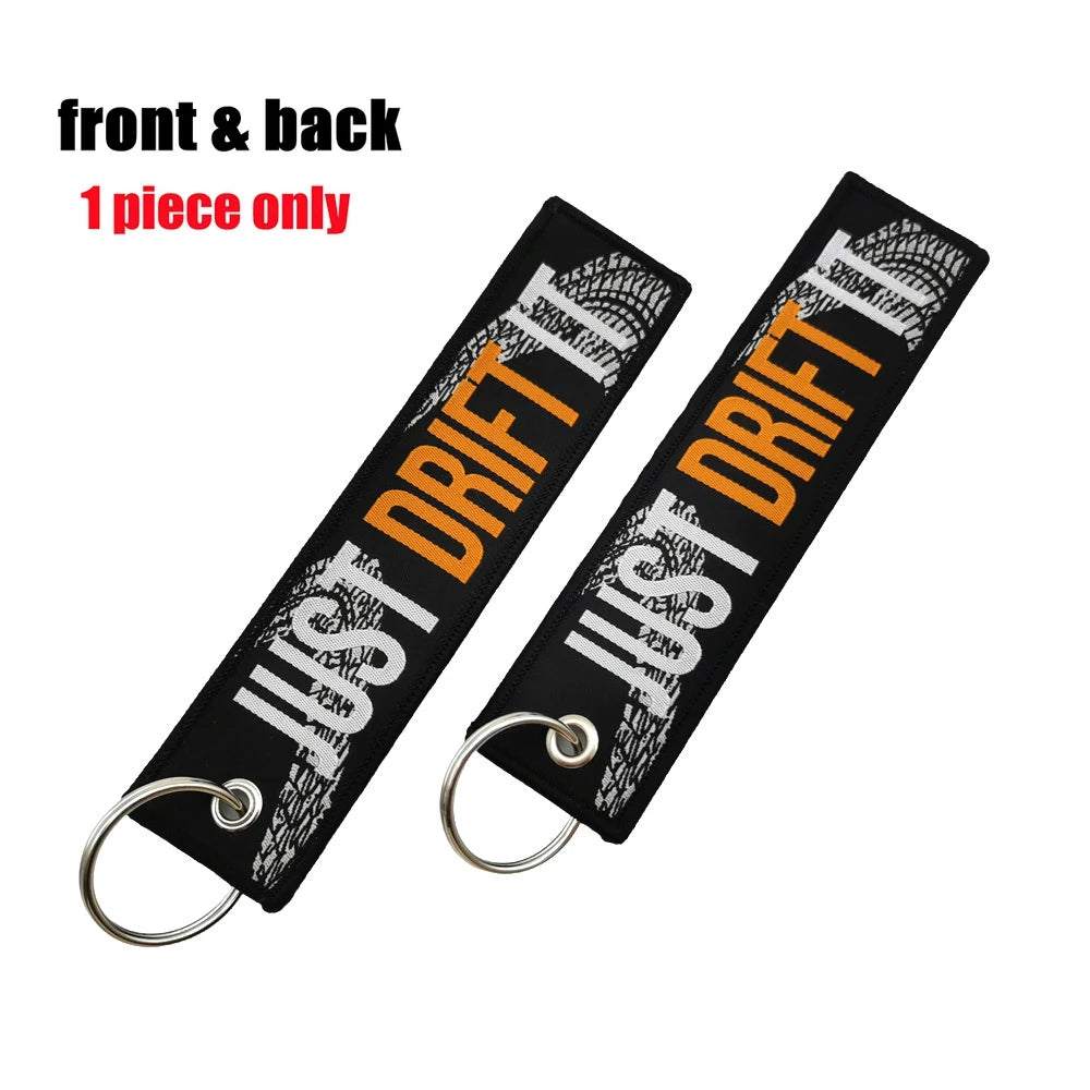 JDM Initial D Embroidery Keyring Car Keychain Key Tag Lanyard Refit Gift Red Sun Racing Team Motorcycle Key Chain Accessories