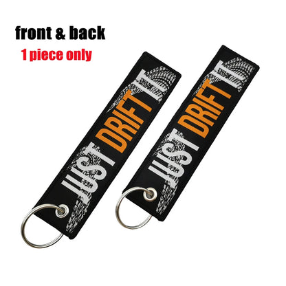 JDM Initial D Embroidery Keyring Car Keychain Key Tag Lanyard Refit Gift Red Sun Racing Team Motorcycle Key Chain Accessories