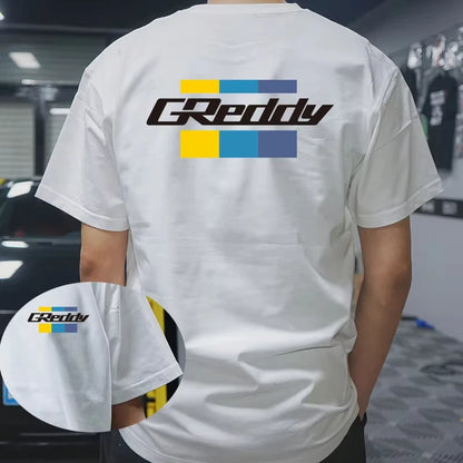 GReddy Turbo Systems Shirts for Men Summer Short Sleeve Rash Guard Gym Workout Tshirt Athletic Quick Dry Undershirts Tops