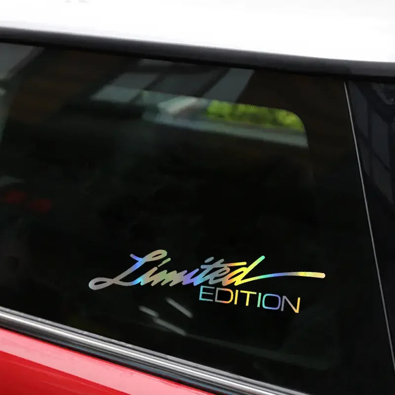 2PCS Motorcycle EDITION Creative Vinyl Sticker Window Sticker Car-styling Decoration Reflective Laser Decal For Car Accessories