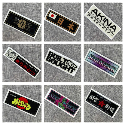 JDM Reflective Motorcycle Car Styling Stickers Decals Vinyl Decoration Auto Rear Windshield Car Body For Audi Ford Subaru