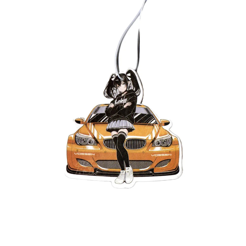 JDM Car Girls Air Freshener Auto Rearview Mirror Hanging Pendant Perfume Flavoring Diffuser Car Accessories Interior Decoration