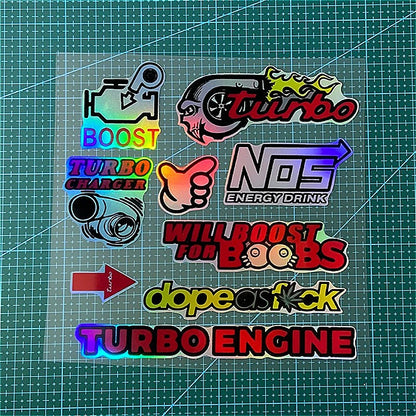 1SET JDM Racing Style Motorcycle Stickers for DIY Motorbike Fuel Tank Car Window Refit Auto Styling Decoration Vinyl Decals