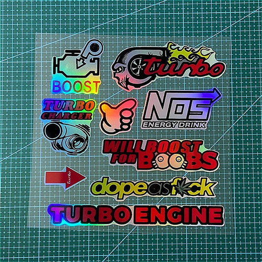 1SET JDM Racing Style Motorcycle Stickers for DIY Motorbike Fuel Tank Car Window Refit Auto Styling Decoration Vinyl Decals