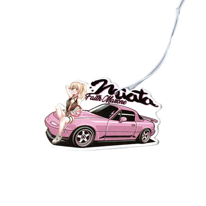 JDM Car Girls Air Freshener Auto Rearview Mirror Hanging Pendant Perfume Flavoring Diffuser Car Accessories Interior Decoration