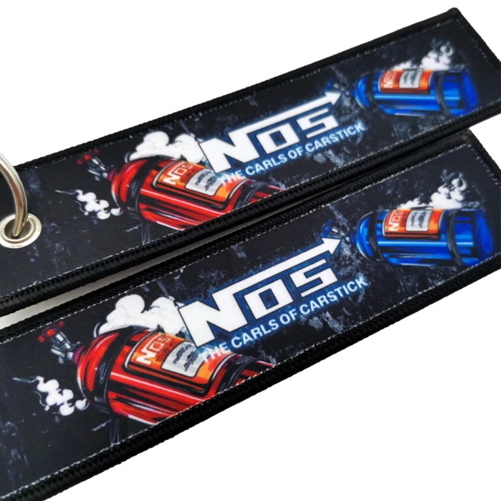 JDM Initial D Embroidery Keyring Car Keychain Key Tag Lanyard Refit Gift Red Sun Racing Team Motorcycle Key Chain Accessories