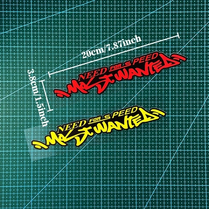 2PCS NEED FOR SPEED Waterproof Motorcycle Stickers for Motorbike Fuel Tank Scooter Body Car Window Decor Sunscreen Vinyl Decals