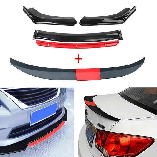Universal Car Front Bumper Lip Body Kit Spoiler Splitter Diffuser Car Adjustable Trunk Tail Rear Wing Spoiler Car Accessories