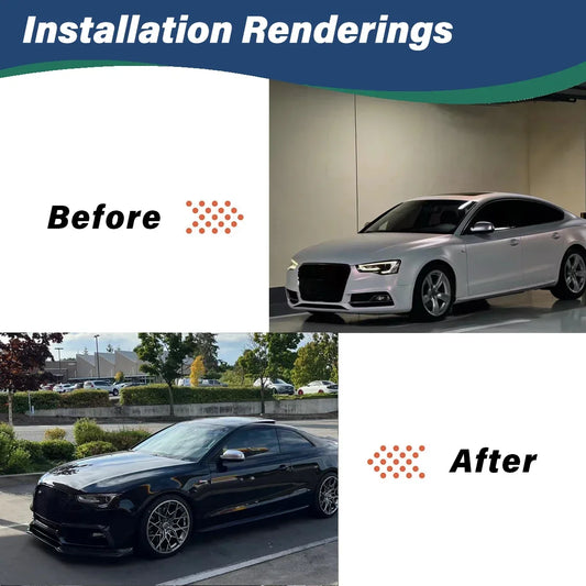 Universal Car Front Bumper Lip for Audi A5 S5 A4 A6 A7 Sedan Chin Spoiler Splitter Diffuser Body kit Accessories Exterior Tuning