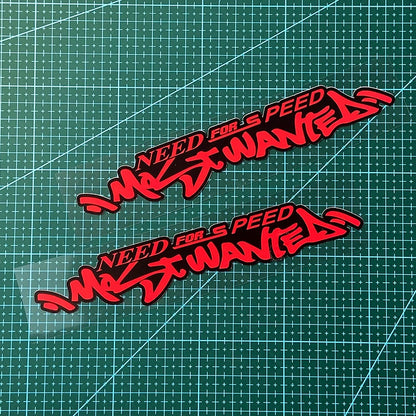 2PCS NEED FOR SPEED Waterproof Motorcycle Stickers for Motorbike Fuel Tank Scooter Body Car Window Decor Sunscreen Vinyl Decals