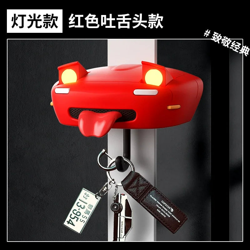 New Car Open Headlight Key Holder Light Wall Mount Keychain Holder Key Hooks Entrance Keyholder Ae86 Car Key Hangers Decoration