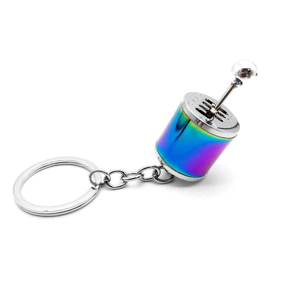 NEO Chrome Car Parts Keychain Metal Keyring Wheel Hub Nitrogen Gas Bottle Shock Absorber Key Chain Whistle Turbine Auto Interior