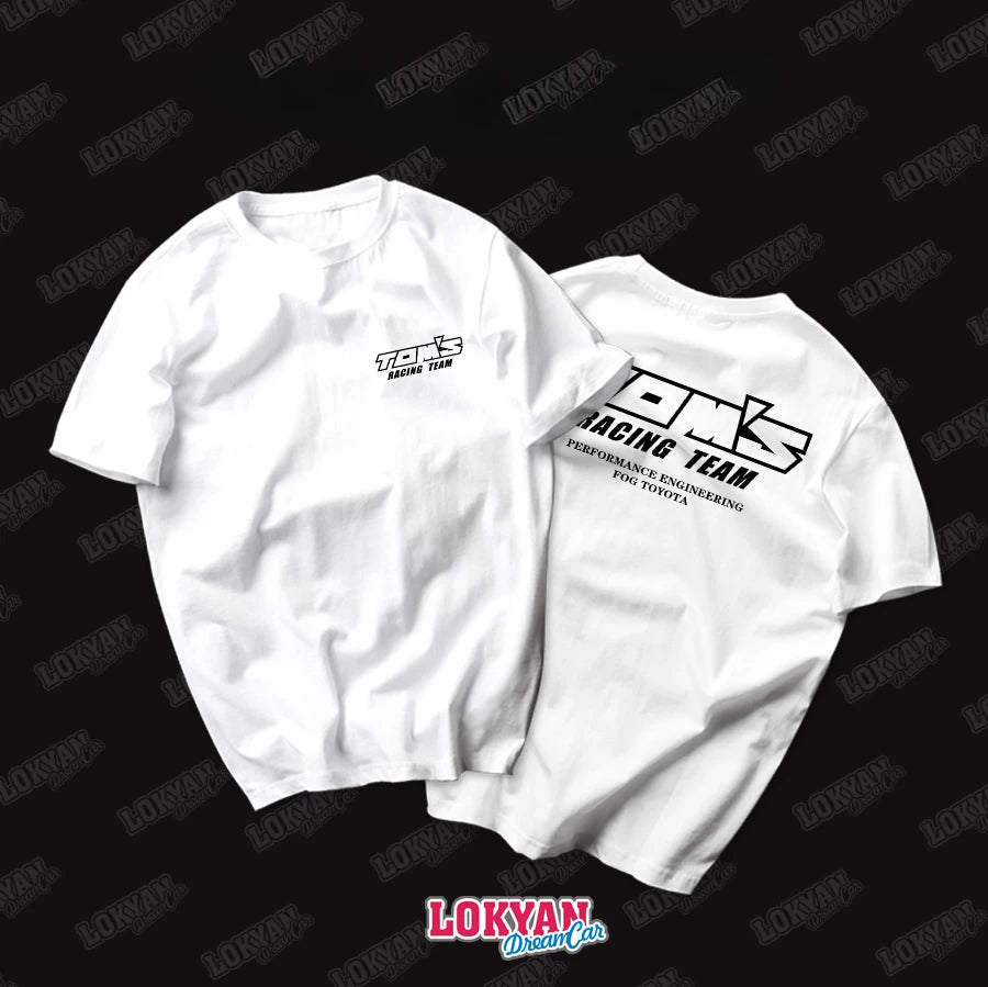 JDM Culture Spirit F-Field Racing Sponsor Printed Short Sleeve Motorcycle Graphic Breathable Casual Men's T-shirt