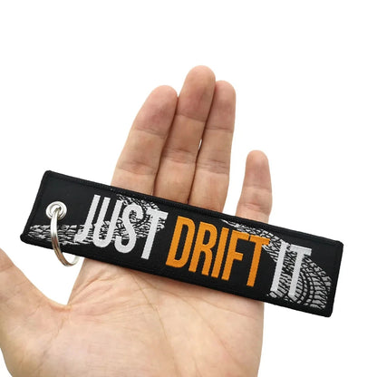 JDM Initial D Embroidery Keyring Car Keychain Key Tag Lanyard Refit Gift Red Sun Racing Team Motorcycle Key Chain Accessories