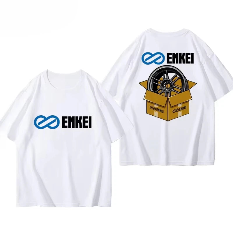 2025 Motorcycle Culture Short Sleeve T-shirt JDM Car Modification Enthusiasts Cotton T-shirt Cotton Men and Women Short Sleeves