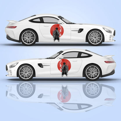 Japanese Samurai Car Stickers Vehicle Painting Taoist Vinyl Packaging Universal Size Anime Car Decoration Modified Stickers