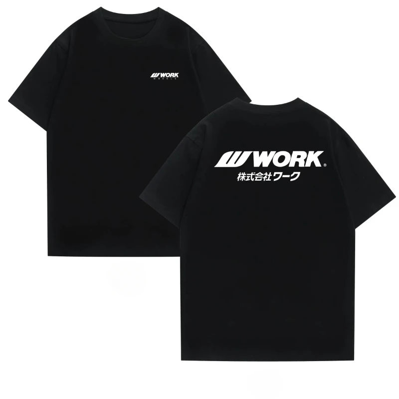 WORK Short Sleeve Classic Wheel Racing Sponsor Clothing RIM Car T-shirt Modified Car T-shirt Meister Men's T-shirt