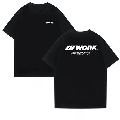 WORK Short Sleeve Classic Wheel Racing Sponsor Clothing RIM Car T-shirt Modified Car T-shirt Meister Men's T-shirt