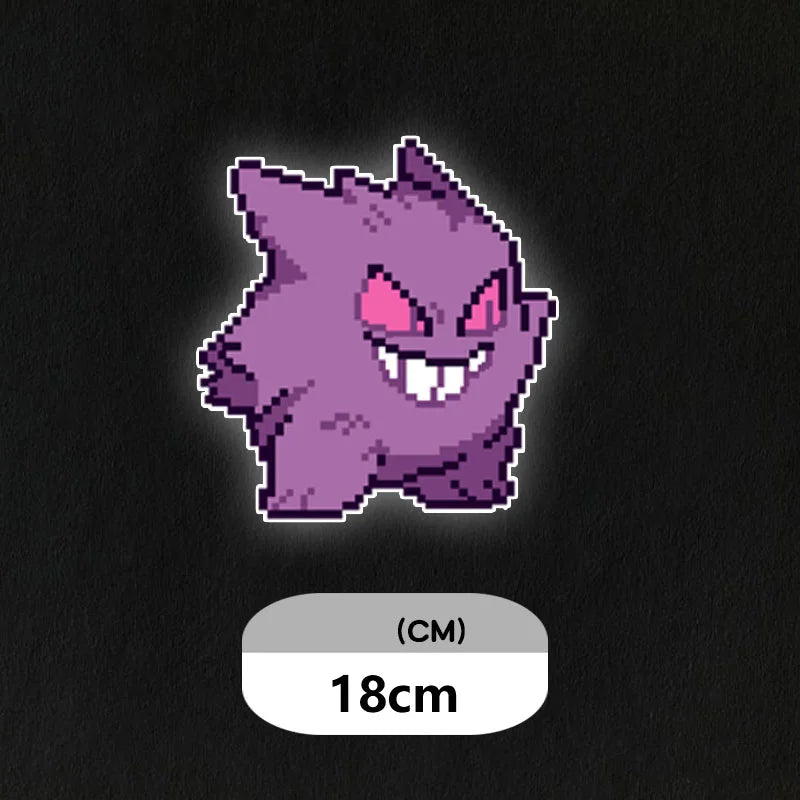 Pokemon Anime Car Sticker Gengar Anime Sticker Waterproof Sunscreen Laptop Sticker Trunk Sticker Wall Decals