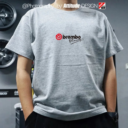 Japan JDM Brembo Brake T-shirt Breathable Sweat Absorption Short-sleeved Men's and Women's T-shirt Motorcycle T-shirt