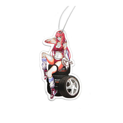 Auto Parts Design Car Air Freshener Hanging Car Rear View Solid Paper Wheel Rim Piston Car Diffuser Interior Accessories Pendant