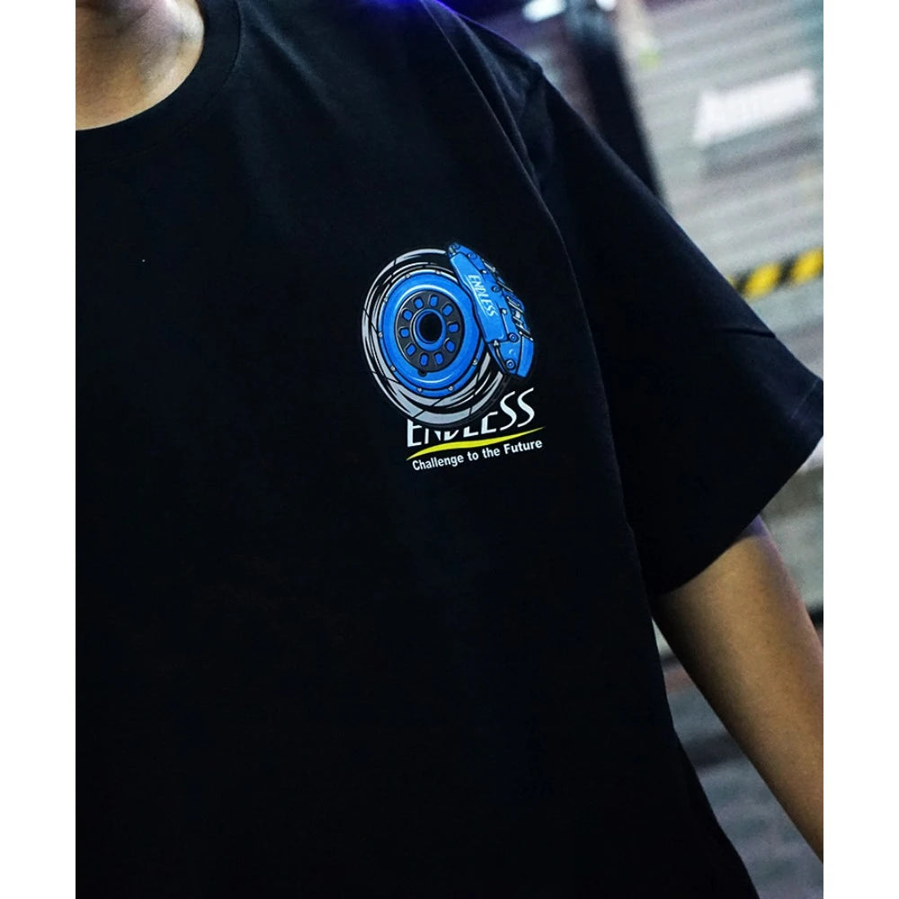 Japan JDM Modified Car Endless Brake T-shirt Breathable Sweat Absorption Short-sleeved Men's and Women's T-shirt Motorcycle T